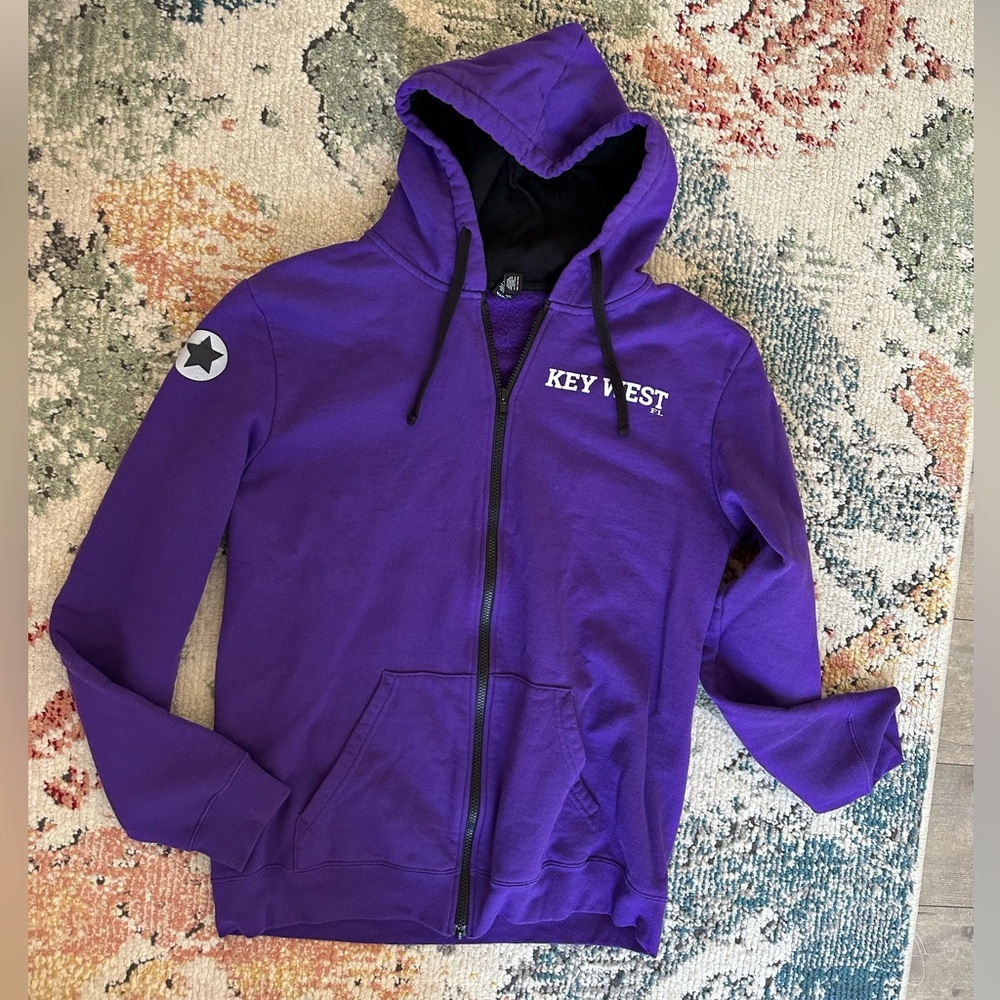 Key West Florida Hometown Women’s Large Full Zip Hoodie Jacket